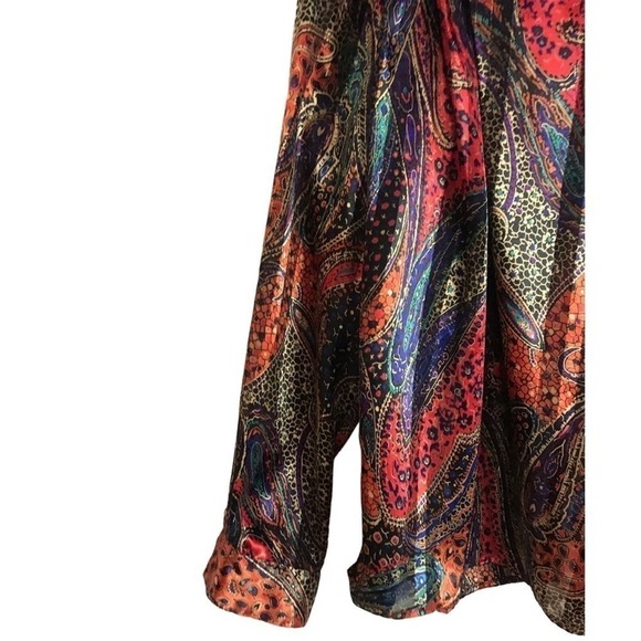 Tess 80s VTG Paisley Blouse Back Button Up Detailed Shoulders Size 10 - Picture 13 of 16